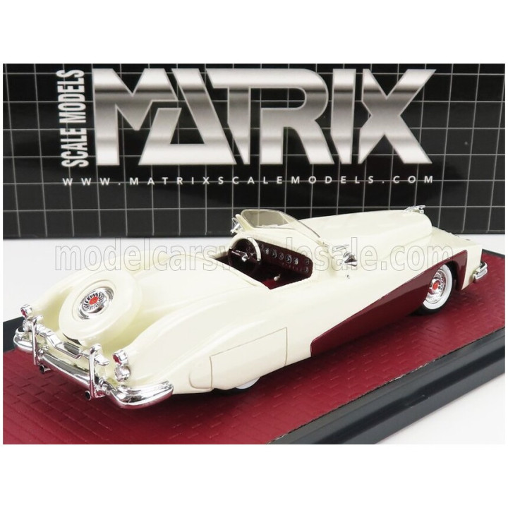 MATRIX SCALE MODELS MERCURY TEMPLETON SATURN BOB HOPE SPECIAL 1948 - WHITE RED 1/43