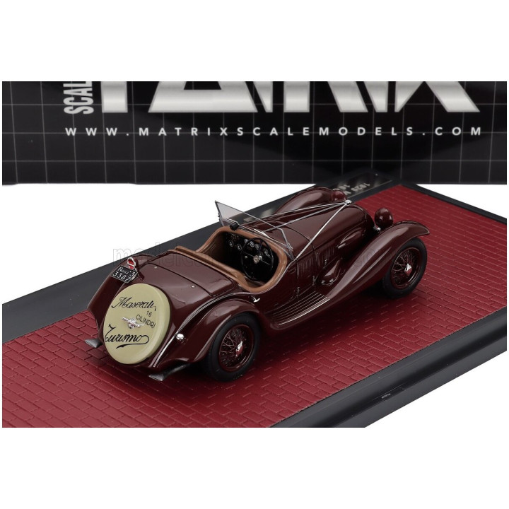 MATRIX SCALE MODELS MASERATI V4 SPORT 16V SPIDER CABRIOLET 1929 - BORDEAUX 1/43