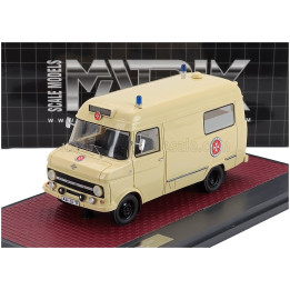 MATRIX SCALE MODELS OPEL BLITZ VAN AMBULANCE JOHANITTER AALEN 1965 - CREAM 1/43