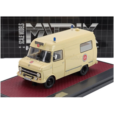 MATRIX SCALE MODELS OPEL BLITZ VAN AMBULANCE JOHANITTER AALEN 1965 - CREAM 1/43