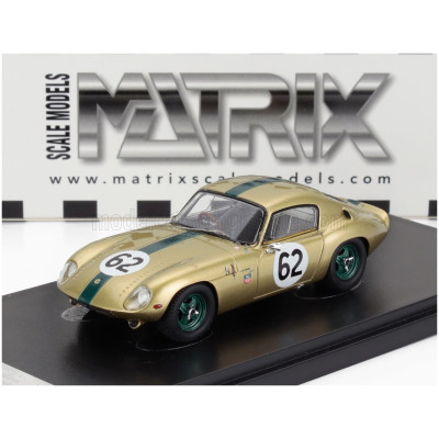 MATRIX SCALE MODELS LOTUS ELAN 26R COUPE N 62 RACING 1964 - GOLD GREEN 1/43