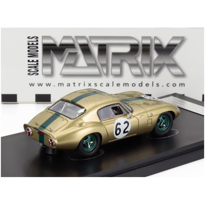 MATRIX SCALE MODELS LOTUS ELAN 26R COUPE N 62 RACING 1964 - GOLD GREEN 1/43