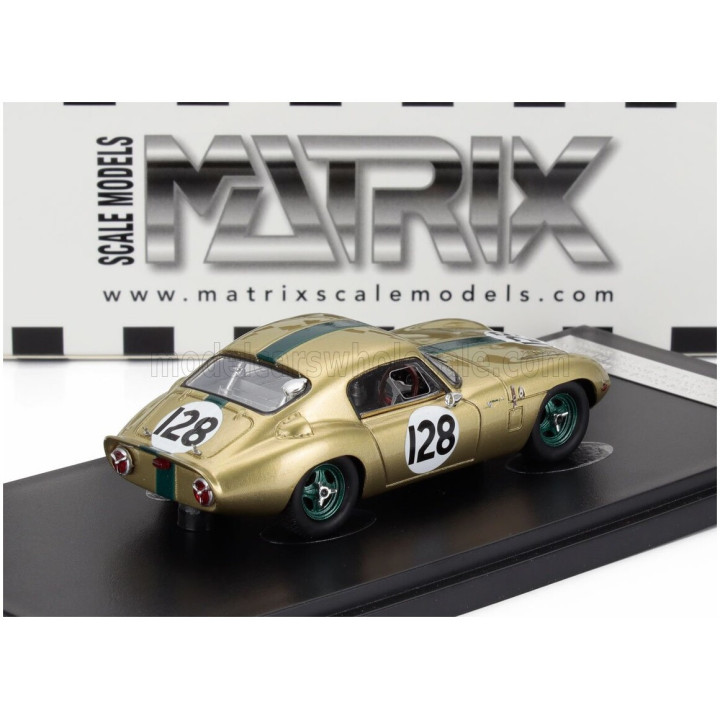 MATRIX SCALE MODELS LOTUS ELAN 26R COUPE N 128 RACING 1964 - GOLD GREEN 1/43