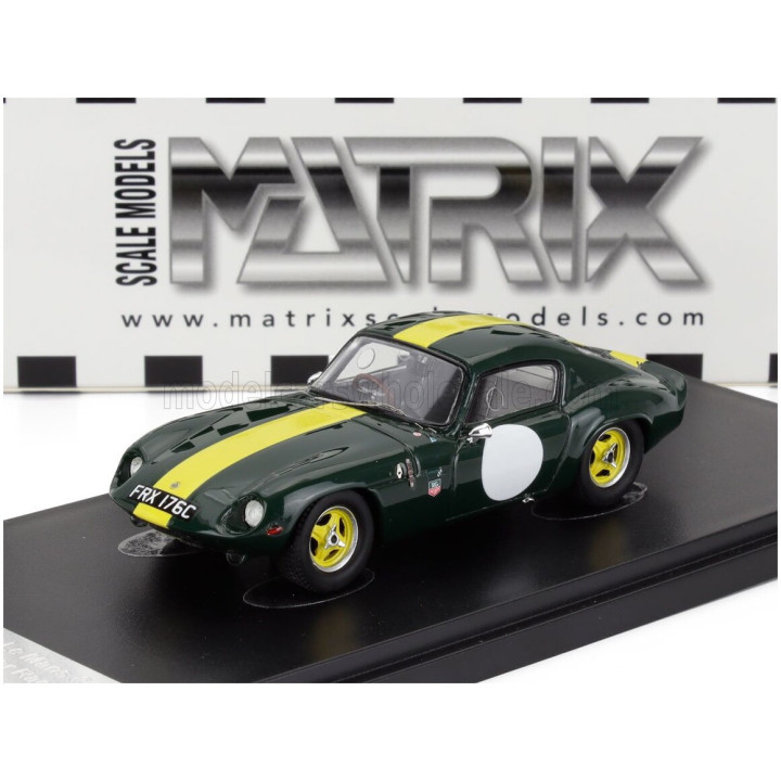 MATRIX SCALE MODELS LOTUS ELAN 26R COUPE N 00 RACING 1964 - GREEN YELLOW 1/43