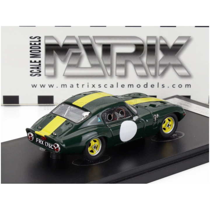 MATRIX SCALE MODELS LOTUS ELAN 26R COUPE N 00 RACING 1964 - GREEN YELLOW 1/43