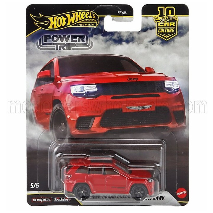MATTEL HOT WHEELS JEEP GRAND CHEROKEE TRACKHAWK 2019 - RED 1/64