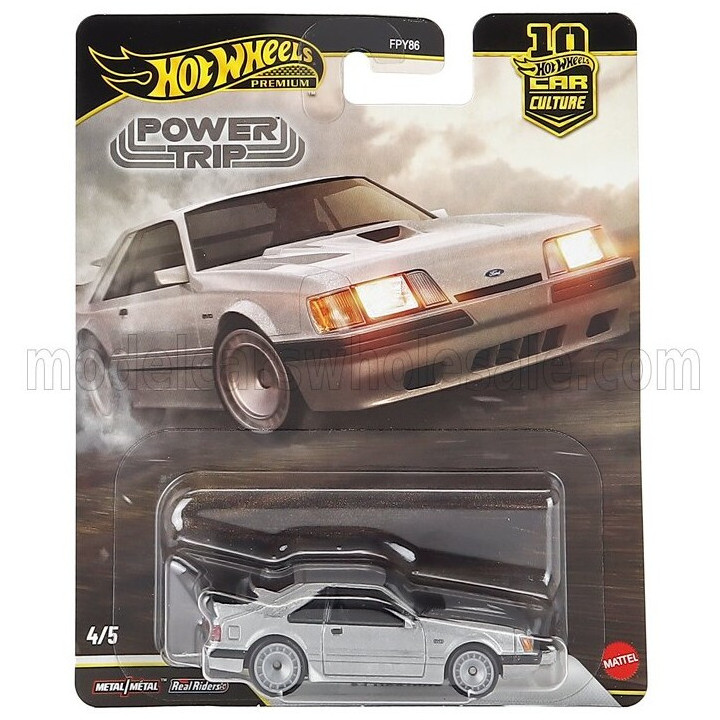 MATTEL HOT WHEELS FORD USA MUSTANG SVO COUPE 1984 - SILVER 1/64