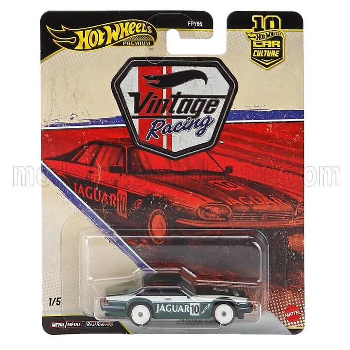 MATTEL HOT WHEELS JAGUAR XJS N 10 RACING 1985 - GREEN WHITE 1/64