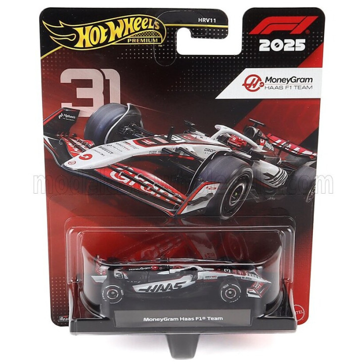 MATTEL HOT WHEELS HAAS F1 VF-25 TEAM MONEYGRAM HAAS N 31 SEASON 2025 ESTEBAN OCON - WHITE BLACK RED 1/64