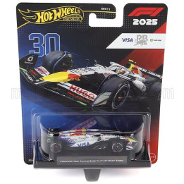 MATTEL HOT WHEELS RACING BULLS F1 VCARB-02 TEAM VISA CASH APP N 30 SEASON 2025 LIAM LAWSON - WHITE BLACK 1/64
