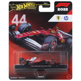 MATTEL HOT WHEELS FERRARI F1 SF-25 TEAM SCUDERIA FERRARI HP SF25 N 44 SEASON 2025 LEWIS HAMILTON - RED BLACK WHITE 1/64