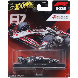 MATTEL HOT WHEELS HAAS F1 VF-25 TEAM MONEYGRAM HAAS N 87 SEASON 2025 OLIVER BEARMAN - WHITE BLACK RED 1/64
