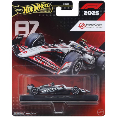 MATTEL HOT WHEELS HAAS F1 VF-25 TEAM MONEYGRAM HAAS N 87 SEASON 2025 OLIVER BEARMAN - WHITE BLACK RED 1/64