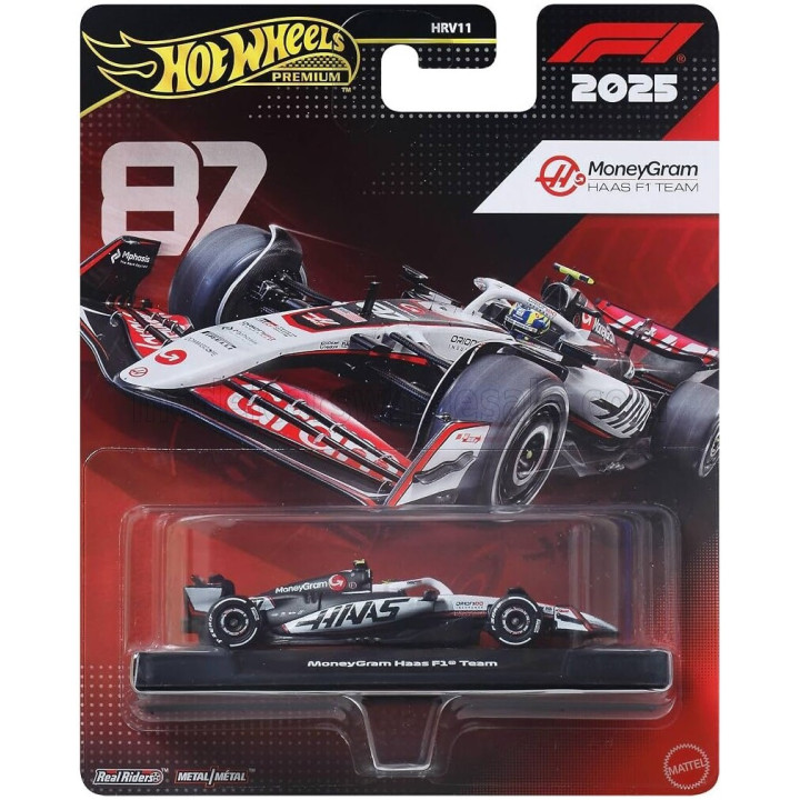 MATTEL HOT WHEELS HAAS F1 VF-25 TEAM MONEYGRAM HAAS N 87 SEASON 2025 OLIVER BEARMAN - WHITE BLACK RED 1/64