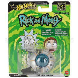 MATTEL HOT WHEELS DISNEY RICK'S SHIP - RICK AND MORTY - SILVER BLUE 1/64