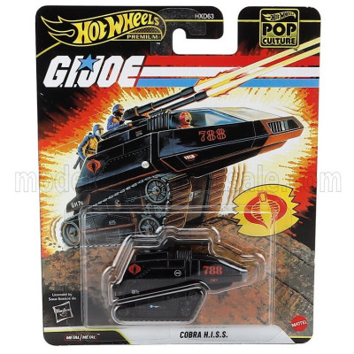 MATTEL HOT WHEELS TANK COBRA H.I.S.S. - G.I.JOE - CM. 6.0 - BLACK 1/64