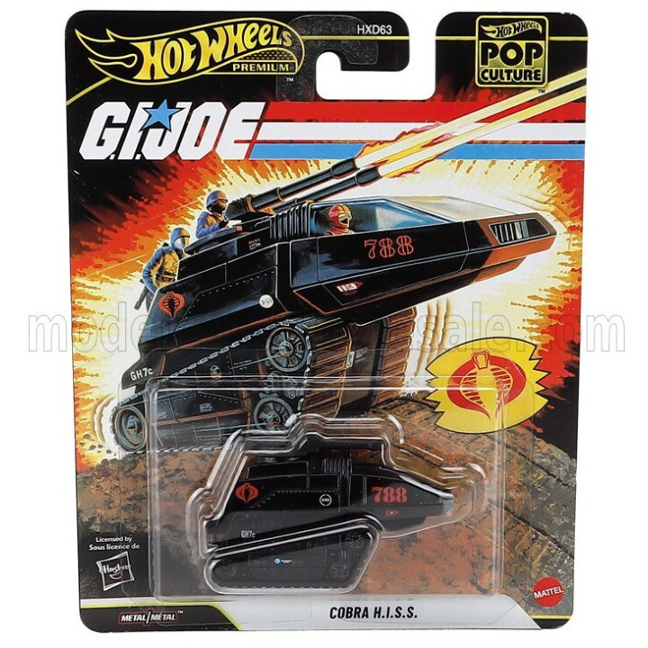 MATTEL HOT WHEELS TANK COBRA H.I.S.S. - G.I.JOE - CM. 6.0 - BLACK 1/64