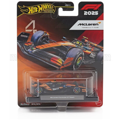 MATTEL HOT WHEELS McLAREN F1 MCL39 TEAM MCLAREN N 4 WORLD CHAMPION SEASON 2025 LANDO NORRIS - ORANGE BLACK 1/64