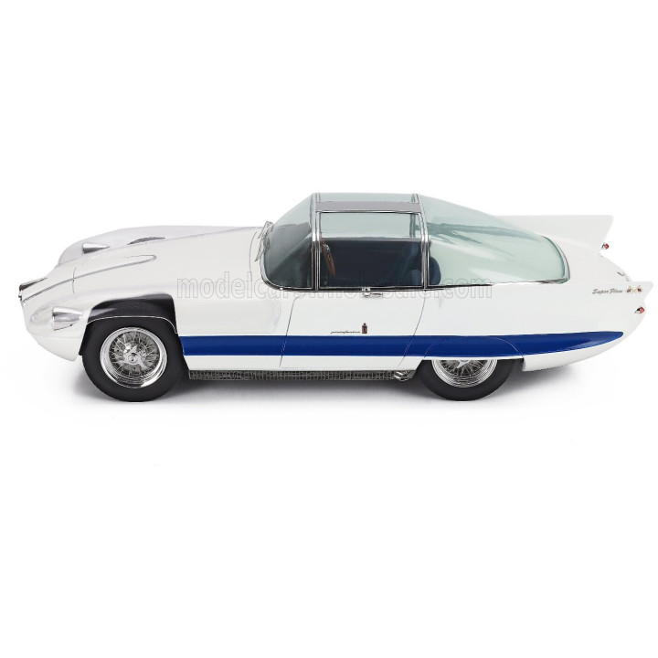MAXIMA ALFA ROMEO 6C 3000 SUPERFLOW I PININFARINA 1956 - WHITE BLUE SILVER 1/18