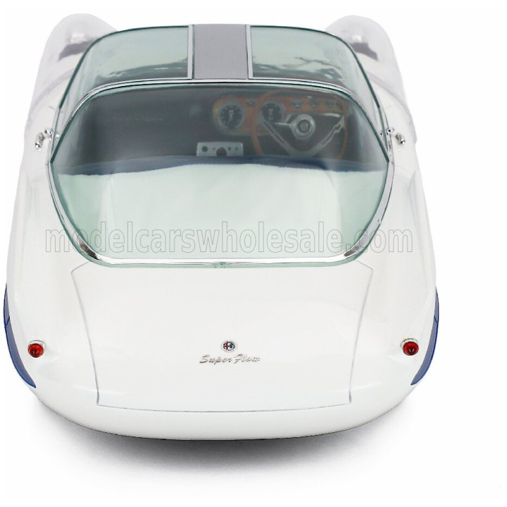 MAXIMA ALFA ROMEO 6C 3000 SUPERFLOW I PININFARINA 1956 - WHITE BLUE SILVER 1/18