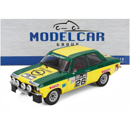 MCG OPEL ASCONA A (night version) N 26 RALLY RAC LOMBARD 1973 WALTER ROHRL - JOCHEN BERGER - GREEN YELLOW 1/18