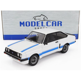 MCG FORD ENGLAND ESCORT MKII RS 2000 X-PACK 1977 - WHITE BLUE 1/18