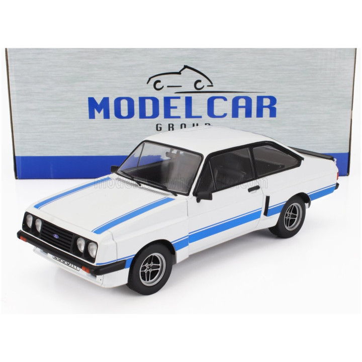 MCG FORD ENGLAND ESCORT MKII RS 2000 X-PACK 1977 - WHITE BLUE 1/18