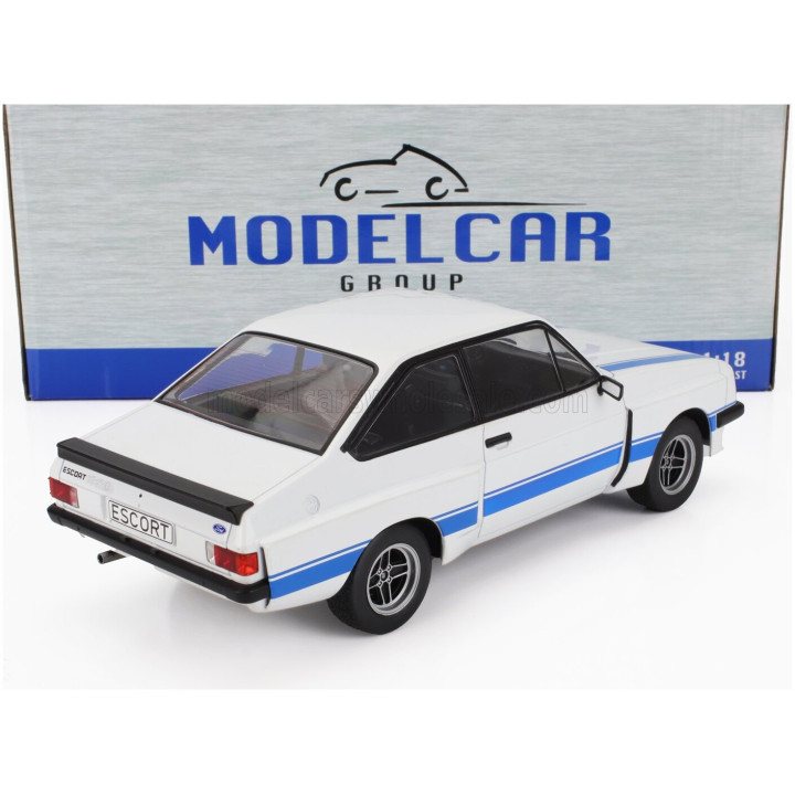 MCG FORD ENGLAND ESCORT MKII RS 2000 X-PACK 1977 - WHITE BLUE 1/18