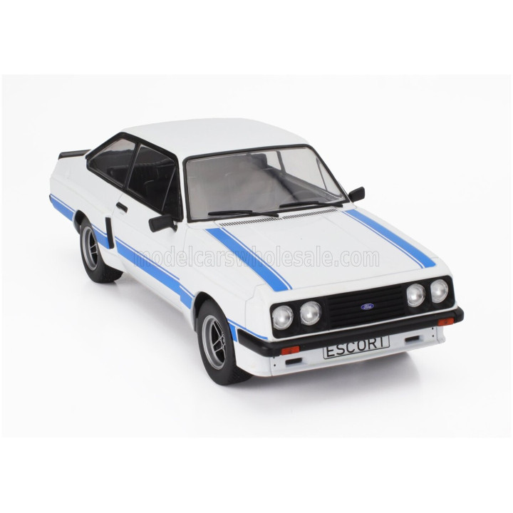 MCG FORD ENGLAND ESCORT MKII RS 2000 X-PACK 1977 - WHITE BLUE 1/18