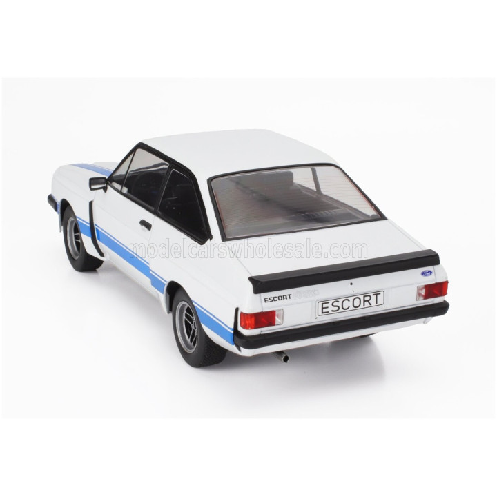 MCG FORD ENGLAND ESCORT MKII RS 2000 X-PACK 1977 - WHITE BLUE 1/18