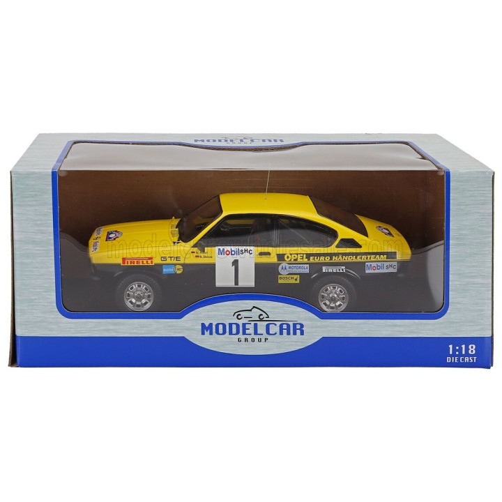 MCG OPEL KADETT C COUPE 1973 GT/E N 1 3rd RALLY WESTFALEN 1977 WALTER ROHRL - HANNO MENNE - YELLOW BLACK 1/18