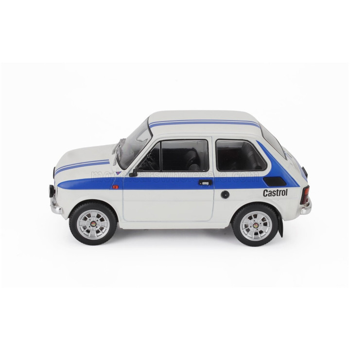 MCG FIAT 126 CASTROL LIVERY 1972 - WHITE BLUE 1/18