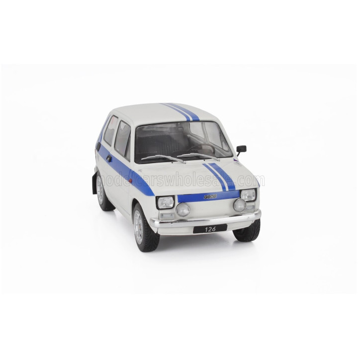 MCG FIAT 126 CASTROL LIVERY 1972 - WHITE BLUE 1/18