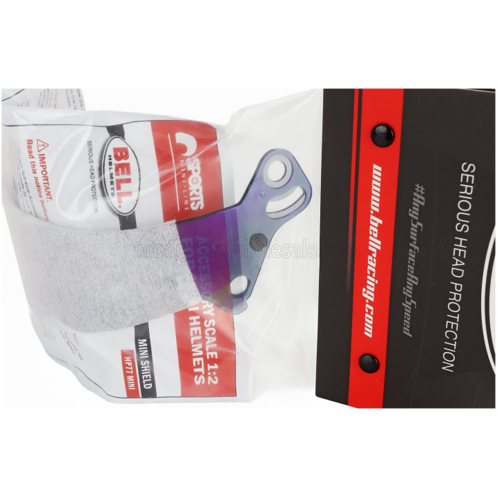 MINI HELMET BELL HELMET MINI VISOR SHIELD HP77 ML - PURPLE 1/2
