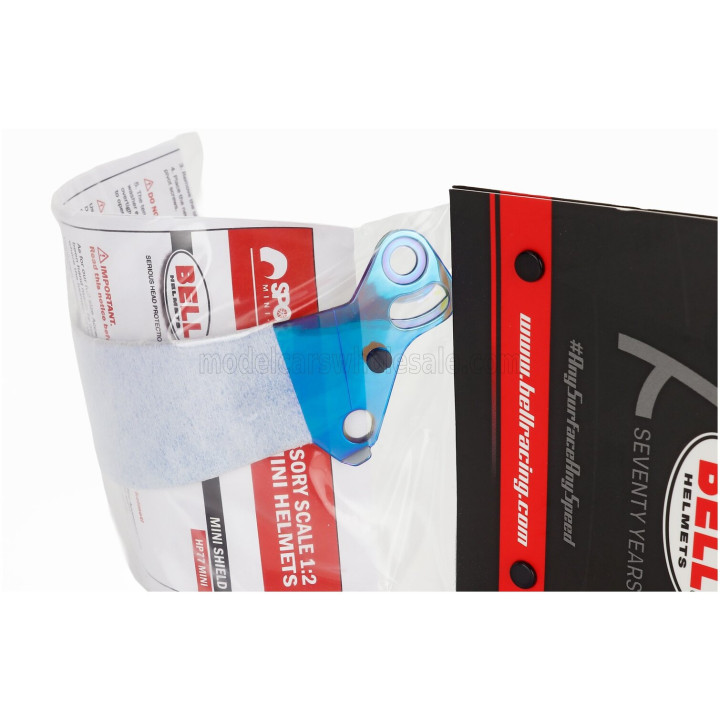 MINI HELMET BELL HELMET MINI VISOR SHIELD HP77 ML - BLUE 1/2