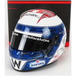 MINI HELMET BELL HELMET F1 CASCO HELMET WILLIAMS FW44 TEAM WILLIAMS RACING N 6 SEASON 2022 NICHOLAS LATIFI - WHITE BLUE RED 1/2