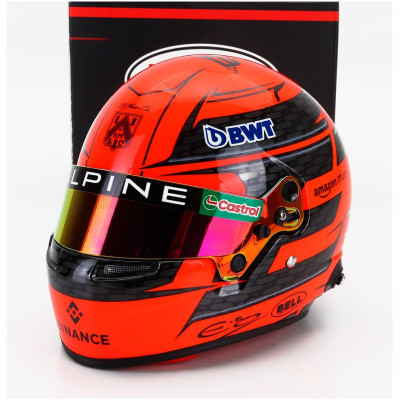 MINI HELMET BELL HELMET CASCO HELMET F1 ESTEBAN OCON TEAM BWT ALPINE N 31 SEASON 2024 - ORANGE 1/2
