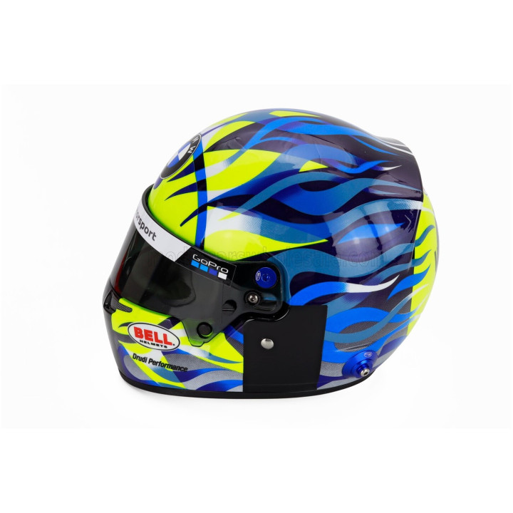 MINI HELMET BELL HELMET VALENTINO ROSSI WEC SEASON 2024 TEAM BMW WRT N 46 - VR46 - YELLOW FLUO BLUE 1/2