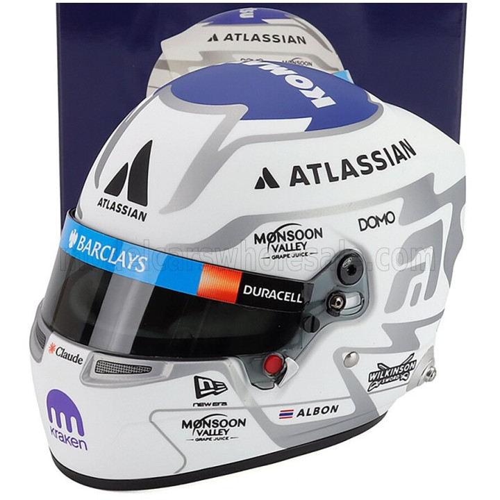 MINI HELMET BELL HELMET ALEXANDER ALBON 2026 F1 FW48 TEAM WILLIAMS RACING N 23 - WHITE 1/2