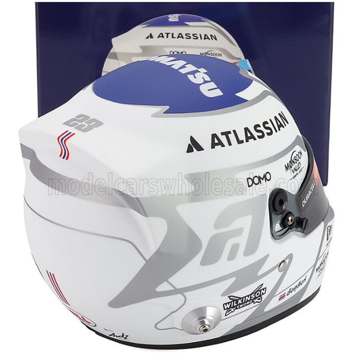 MINI HELMET BELL HELMET ALEXANDER ALBON 2026 F1 FW48 TEAM WILLIAMS RACING N 23 - WHITE 1/2