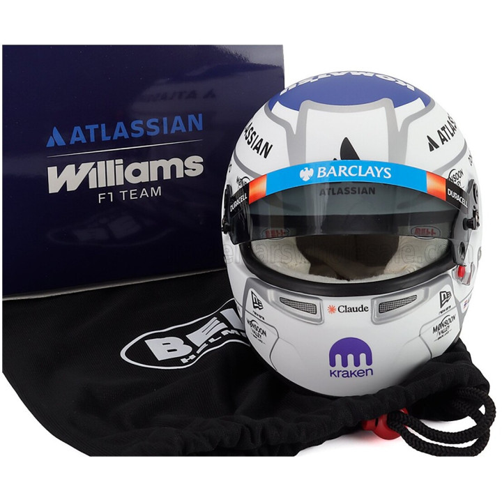 MINI HELMET BELL HELMET ALEXANDER ALBON 2026 F1 FW48 TEAM WILLIAMS RACING N 23 - WHITE 1/2