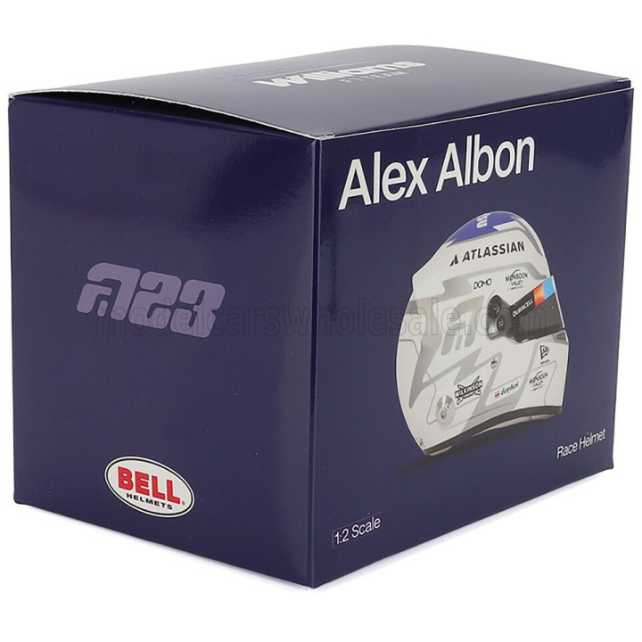MINI HELMET BELL HELMET ALEXANDER ALBON 2026 F1 FW48 TEAM WILLIAMS RACING N 23 - WHITE 1/2