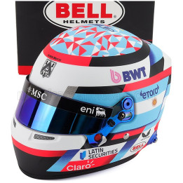 MINI HELMET BELL HELMET FRANCO COLAPINTO 2026 F1 TEAM BWT ALPINE N 43 - LIGHT BLUE PURPLE 1/2