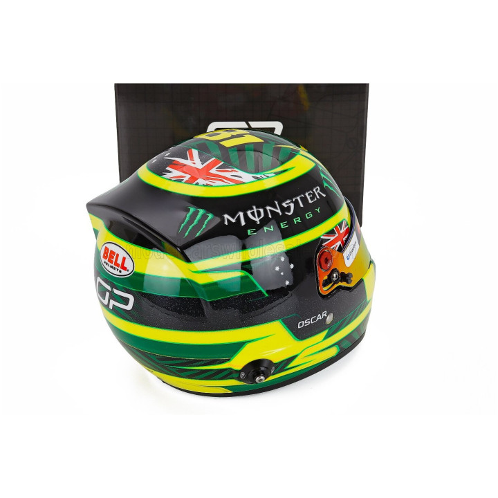 MINI HELMET BELL HELMET OSCAR PIASTRI 2026 F1 AUSTRALIAN GP TEAM McLAREN MASTERCARD N 81 - YELLOW GREEN 1/2