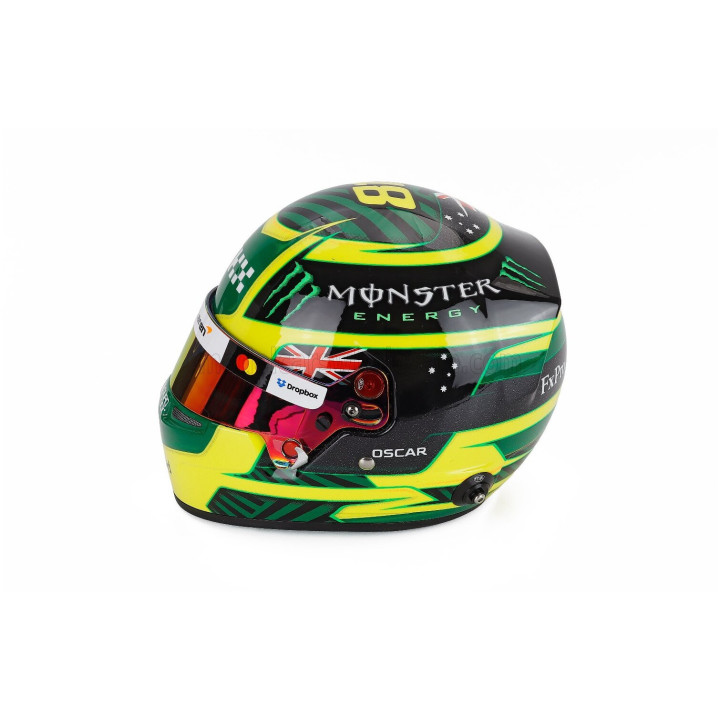 MINI HELMET BELL HELMET OSCAR PIASTRI 2026 F1 AUSTRALIAN GP TEAM McLAREN MASTERCARD N 81 - YELLOW GREEN 1/2