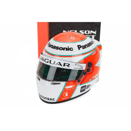 MINI HELMET BELL HELMET NELSON PIQUET Jr. 2019 FORMULA-E TEAM JAGUAR RACING N 3 - RED WHITE 1/2