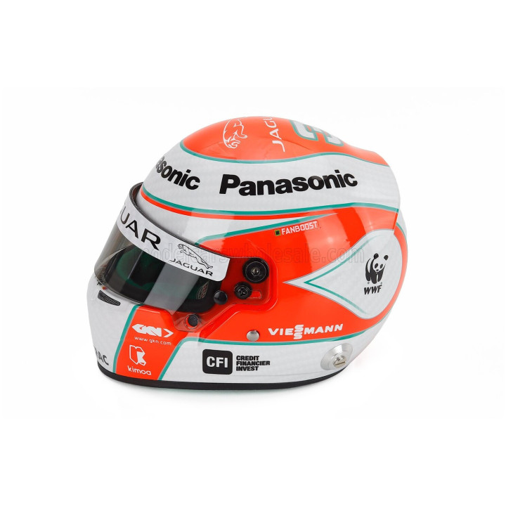 MINI HELMET BELL HELMET NELSON PIQUET Jr. 2019 FORMULA-E TEAM JAGUAR RACING N 3 - RED WHITE 1/2