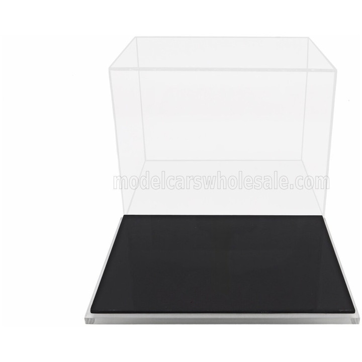 MINI HELMET BELL HELMET VETRINA DISPLAY BOX FOR 1/2 MINI HELMET - BASE IN PLASTICA NERA - PLASTIC BASE BLACK - Lungh.LENGTH cm