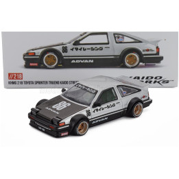 MINI GT TOYOTA SPRINTER TRUENO (AE86) N 86 KAIDO STREET V2 1983 - SILVER BLACK 1/64