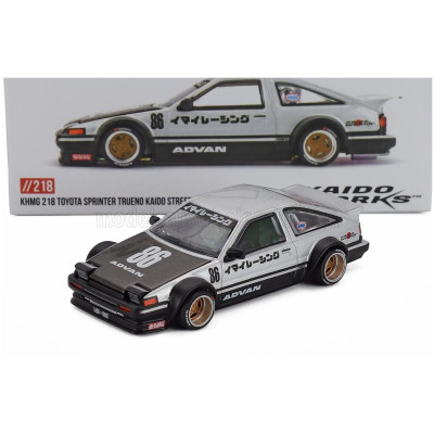 MINI GT TOYOTA SPRINTER TRUENO (AE86) N 86 KAIDO STREET V2 1983 - SILVER BLACK 1/64